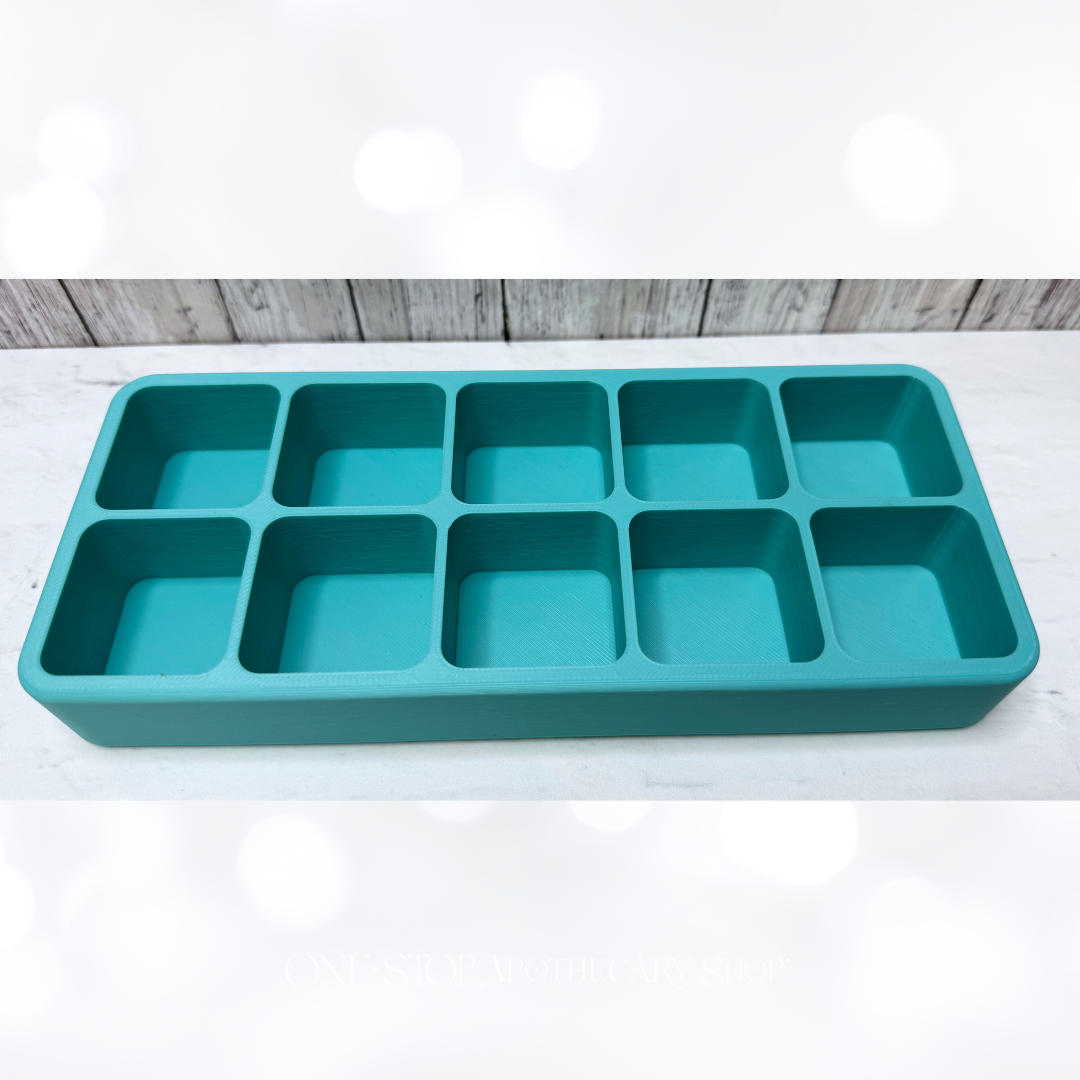 The INK SPRAY TRAY Organizer 3D Printed Teal 2oz Bottles