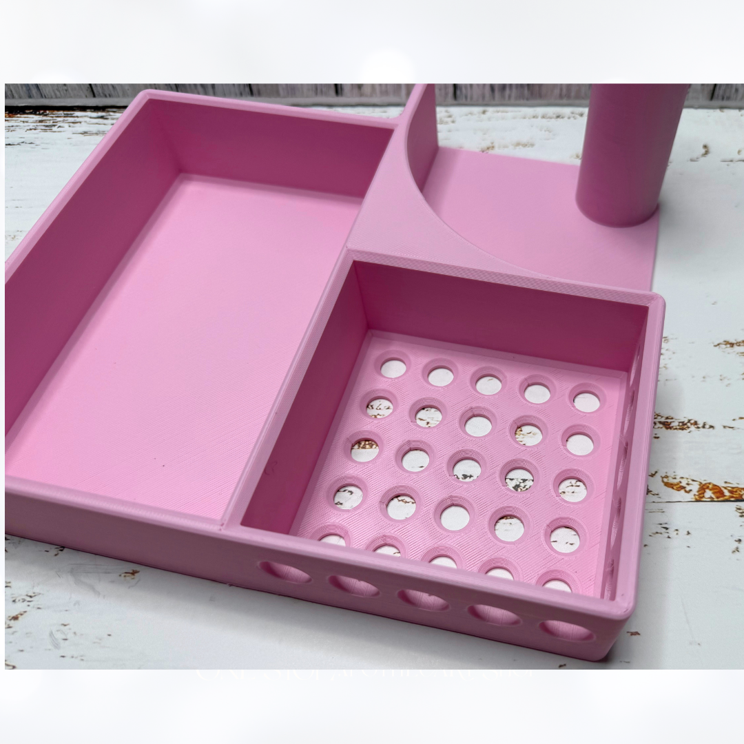 Crafty CLEAN-UP Station Organizer Holder 3D Printed PINK