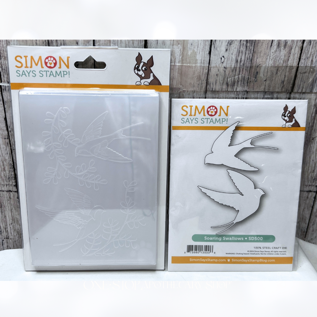 Simon Says Stamp SOARING SWALLOWS 3D Embossing Folder & Dies
