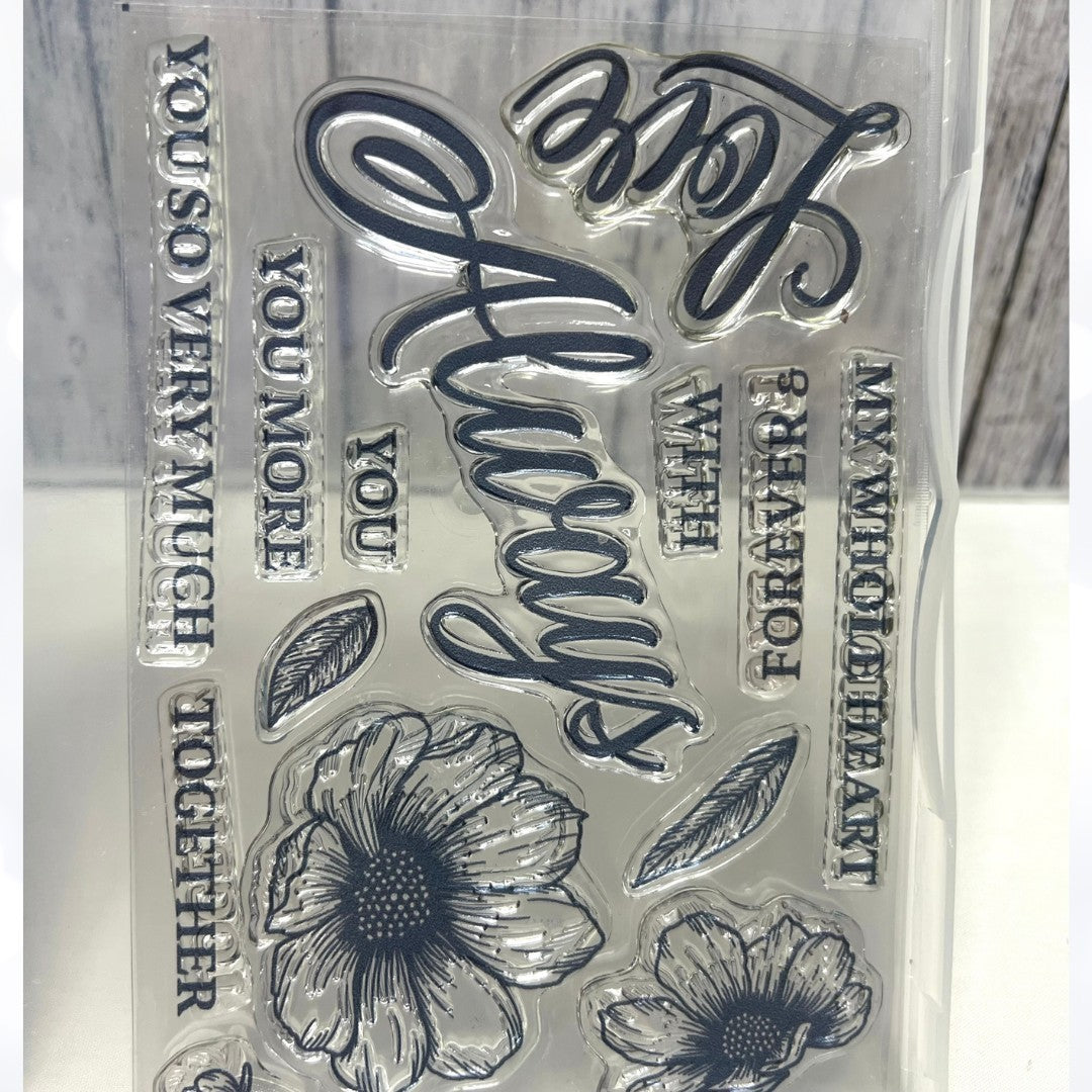 Stampin Up FOREVER & ALWAYS Anniversary Love Rubber Stamps Dies
