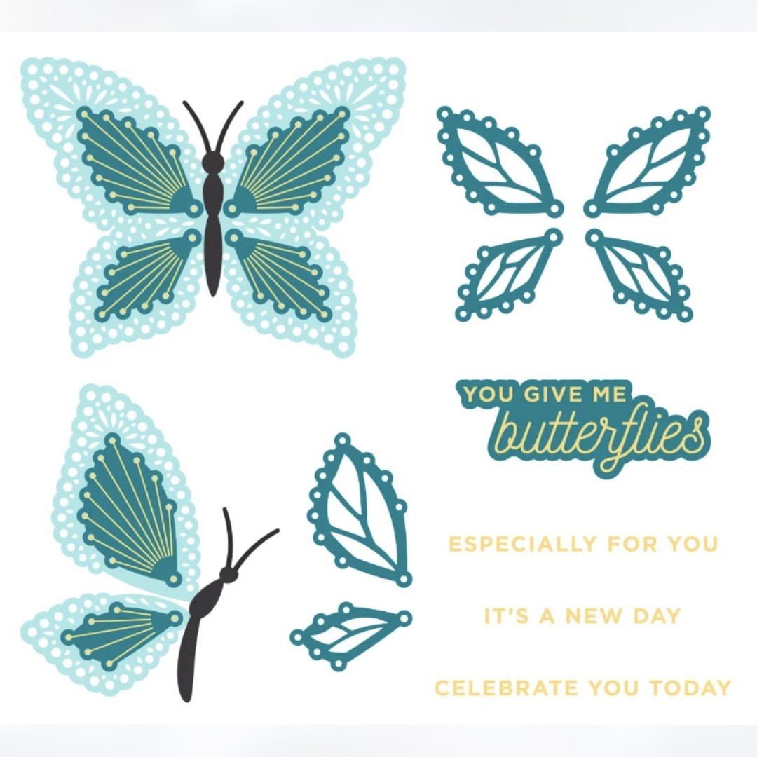 Spellbinders STITCHED GLIMMER BUTTERFLIES Hot Foil Plate of the Month May 2022