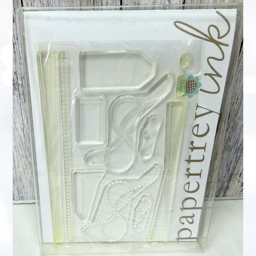 Papertrey Ink NO STRINGS ATTACHED Tags Bows Rubber Stamps