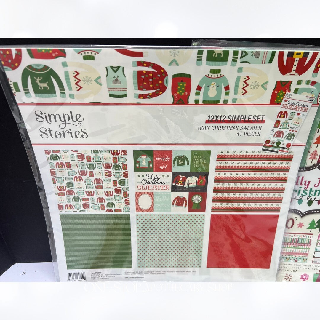 Echo Park Simple Stories CHRISTMAS Holiday 12x12 Scrapbook Paper Kits Lot of 3