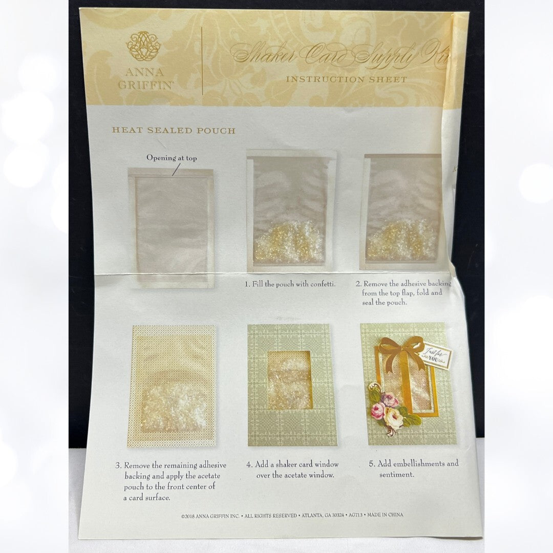 Anna Griffin SHAKER CARD Supply Kit Rare