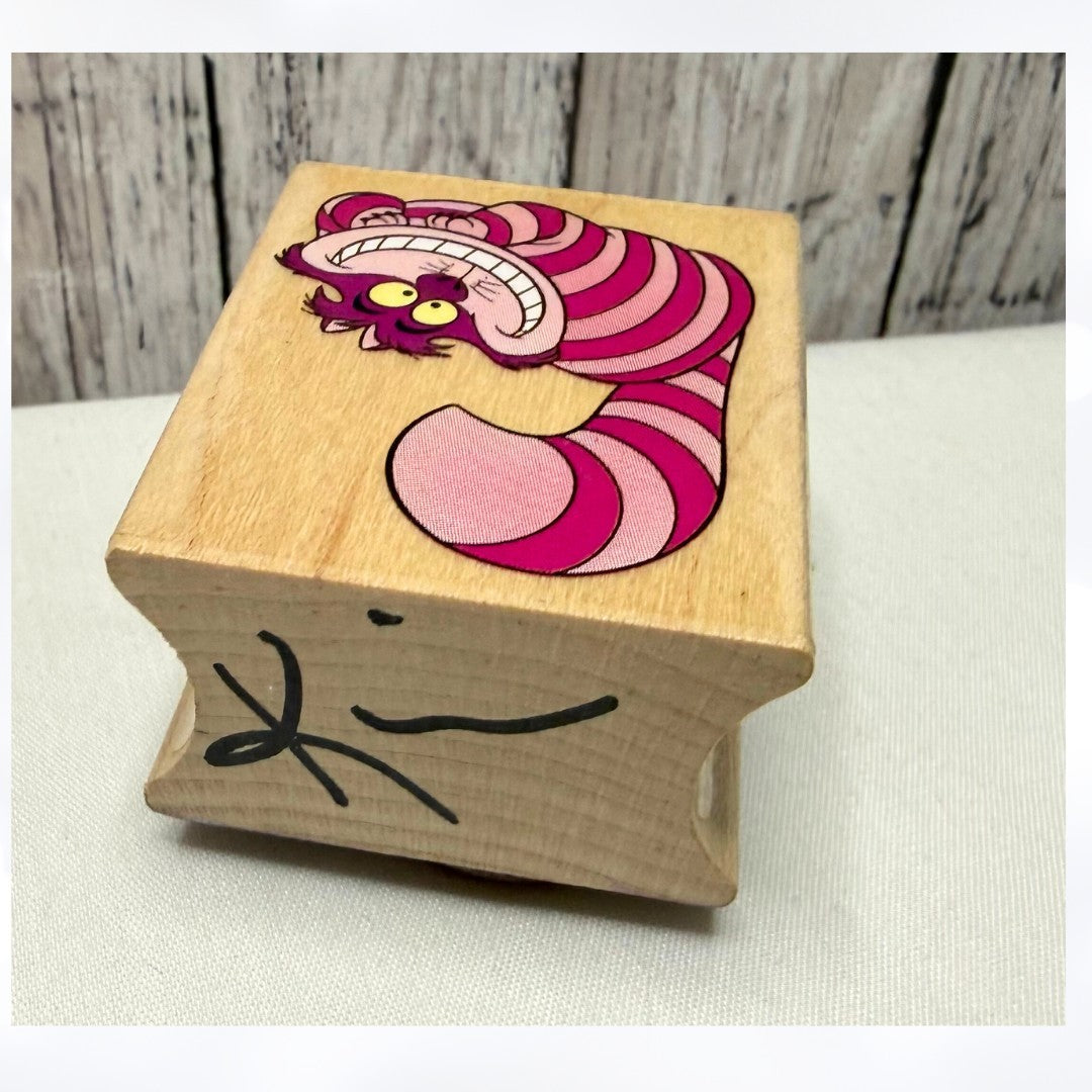 All Night Media CHESHIRE CAT Alice in Wonderland Disney Rubber Stamp