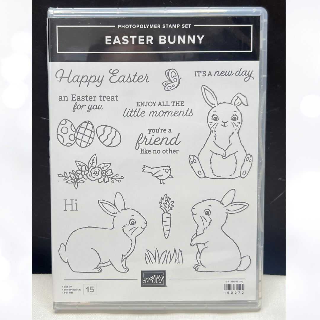 Stampin Up EASTER BUNNY Rabbit Eggs Rubber Stamps