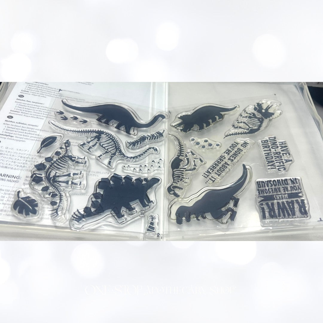 Stampin Up NO BONES ABOUT IT Dino Dinosaur Rubber Stamps