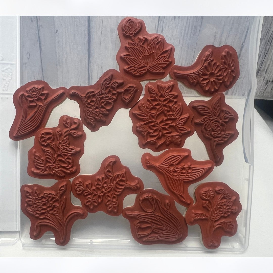 Stampin Up IN EVERY SEASON Floral Flowers Rubber Stamps