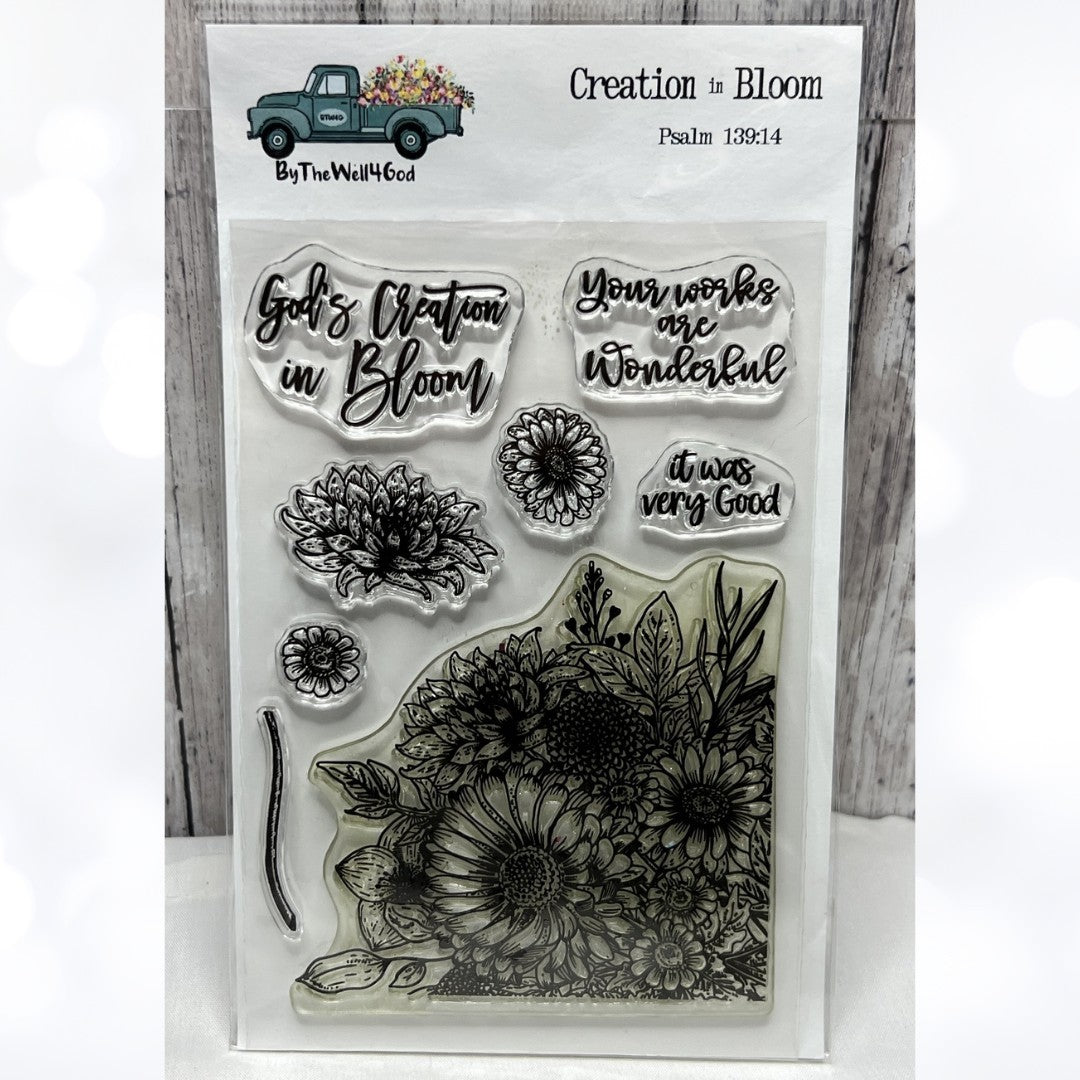 By the Well 4 God CREATION IN BLOOM Bible Journaling Rubber Stamps