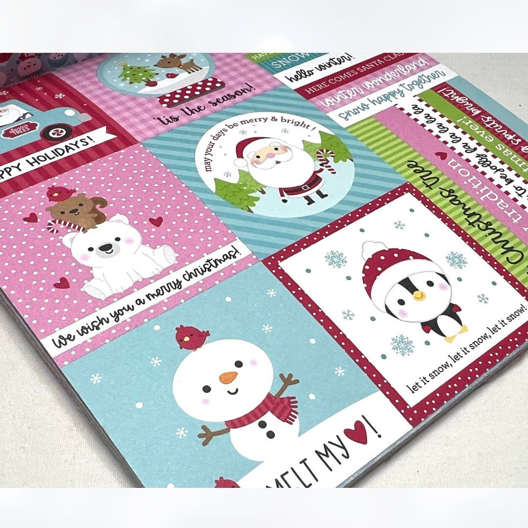 Doodlebug Designs LET IS SNOW Christmas Holiday 6x6 Cardstock Paper 24 Sheets