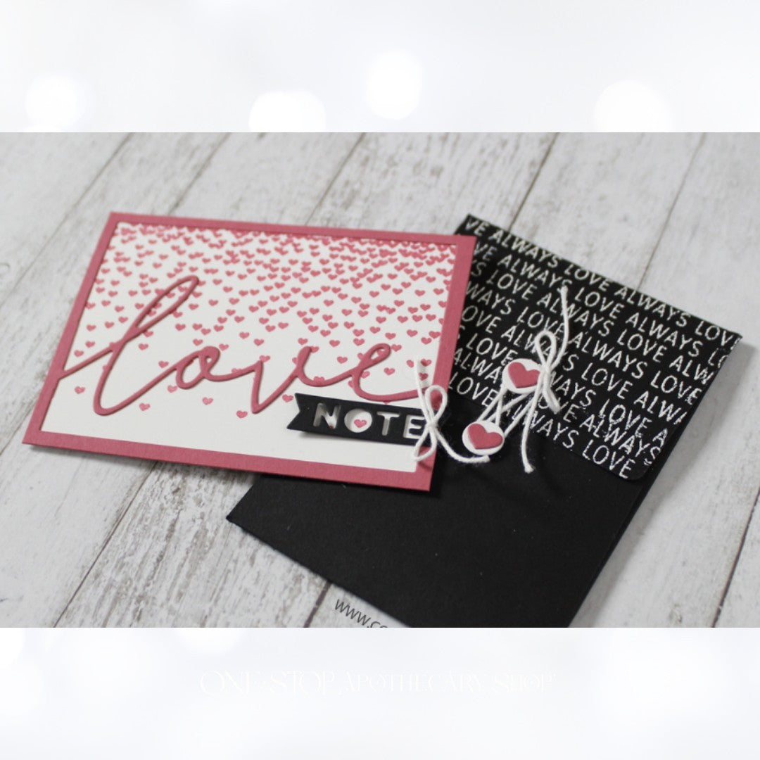 Concord & 9th LOVE ALWAYS You Are Here Hearts Valentines Day Rubber Stamps