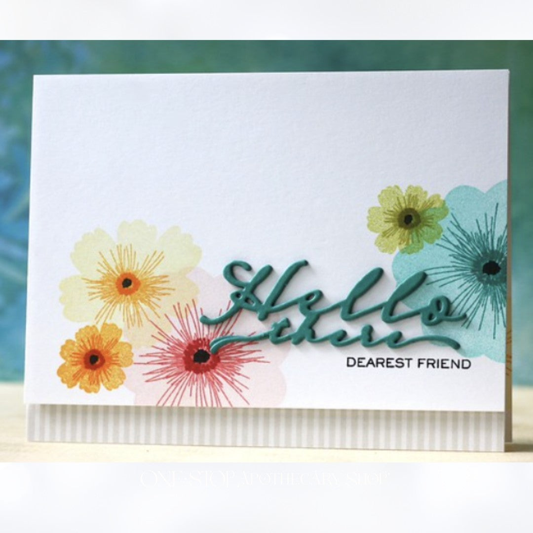Papertrey Ink BLOOMERS Flowers Floral Rubber Stamps Dies