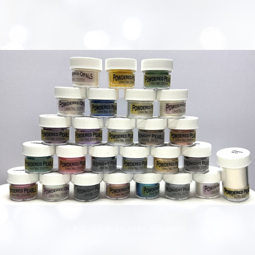 Lemon Tree POWDERED PEARLS Pearl Ex Midnight Pigment Powders 0.25 oz Lot of 26