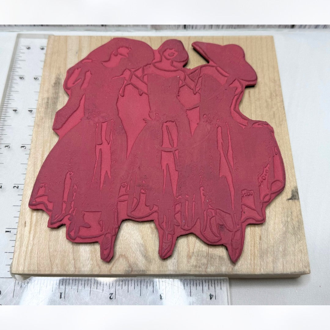 Old Town Crafts LES BELLES DE PARIS Fashion Vintage Ladies Rubber Stamp