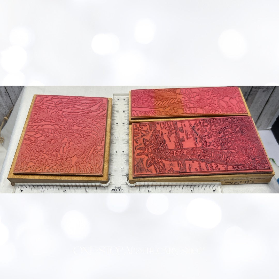 Stamps Happen ZEBRA Giraffe Tiger Zoo Animals Rubber Stamps Lot of 3