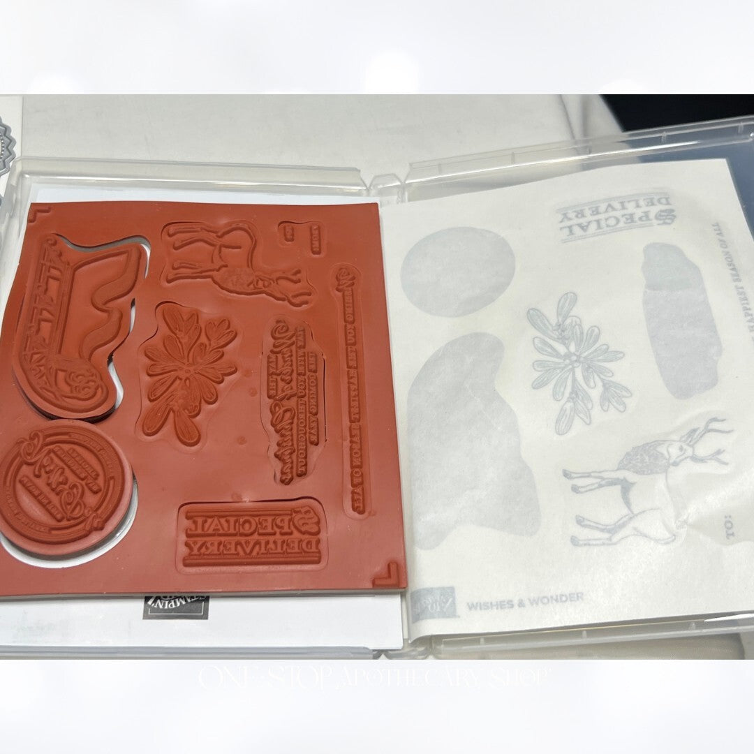 Stampin Up WISHES & WONDER North Pole Christmas Rubber Stamps Dies