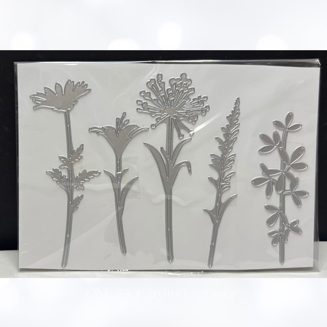 Tim Holtz WILDFLOWER STEMS 2 Flowers 664164 Thinlits Dies