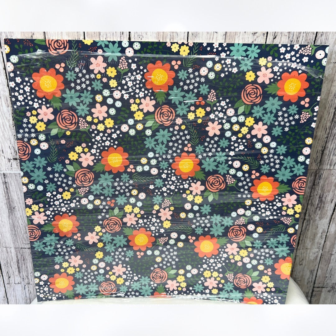 Stampin Up FLOWERPOT Floral DSP Cardstock 12x12 Paper 10 Sheets