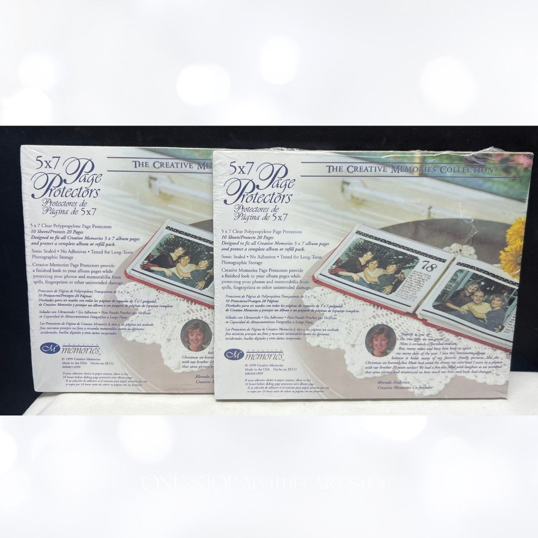 Creative Memories 5X7 PAGE PROTECTORS Scrapbook Album Refills Lot of 2