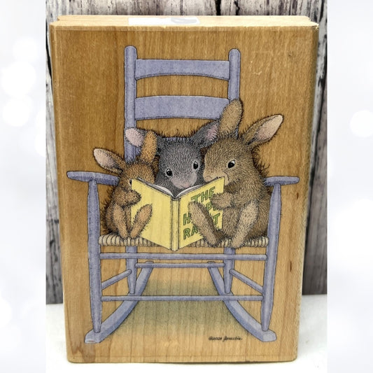 House Mouse TALL TALES Hoppers Bunny Rabbit Story Rubber Stamp