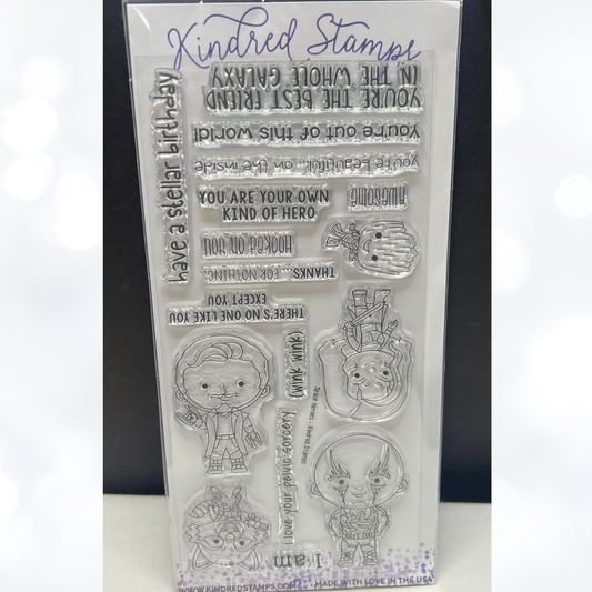 Kindred Stamps SPACE HEROES Heros Guardians of the Galaxy Rubber Stamps