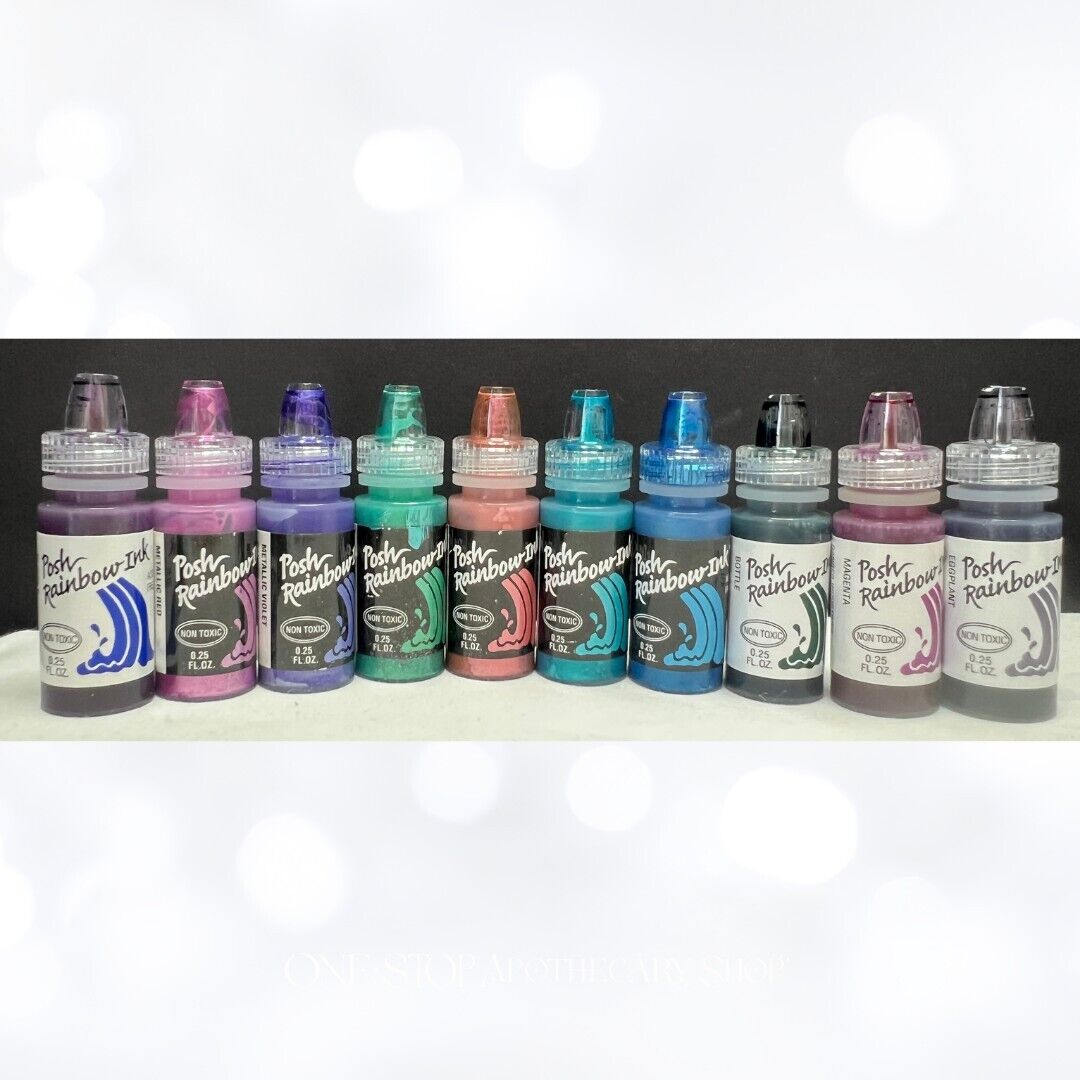 Ranger POSH RAINBOW INK Watercolor Mixed Media Lot of 18 Rare