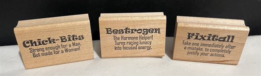 Ann-ticipations FUNNY RX LABELS Prescription Bottle Humor Sayings Rubber Stamps