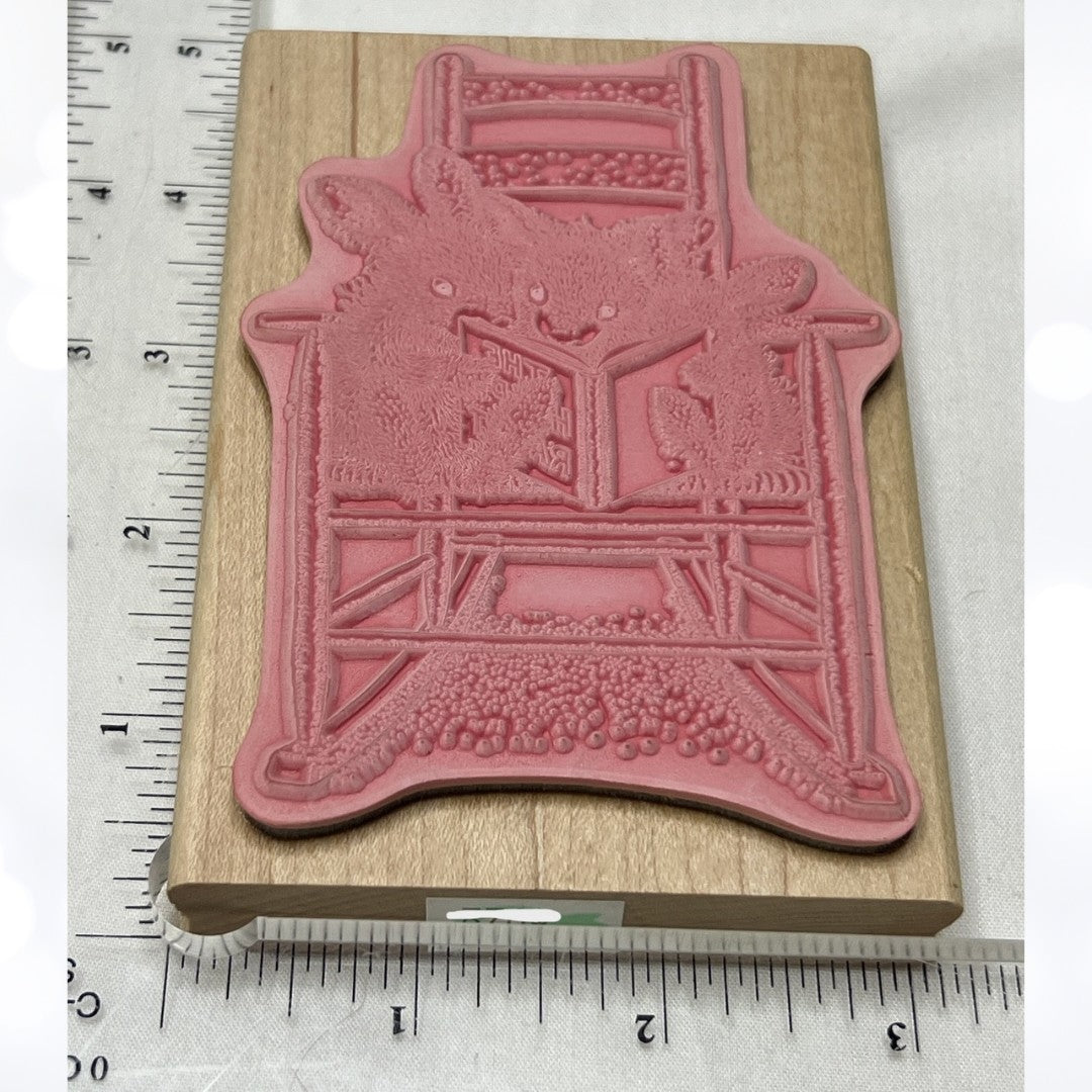 House Mouse TALL TALES Hoppers Bunny Rabbit Story Rubber Stamp