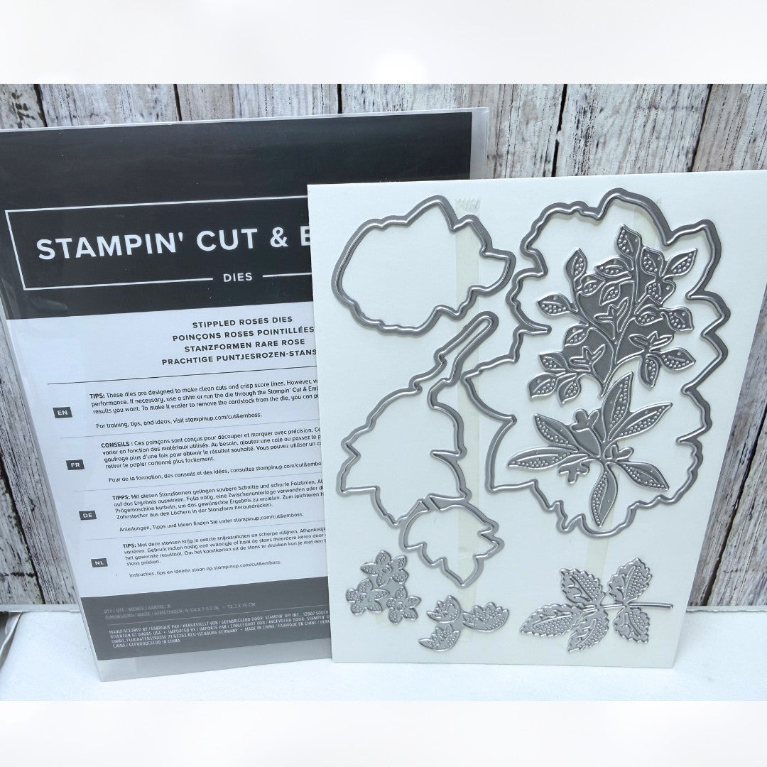 Stampin Up STIPPLED ROSES Rose Dies