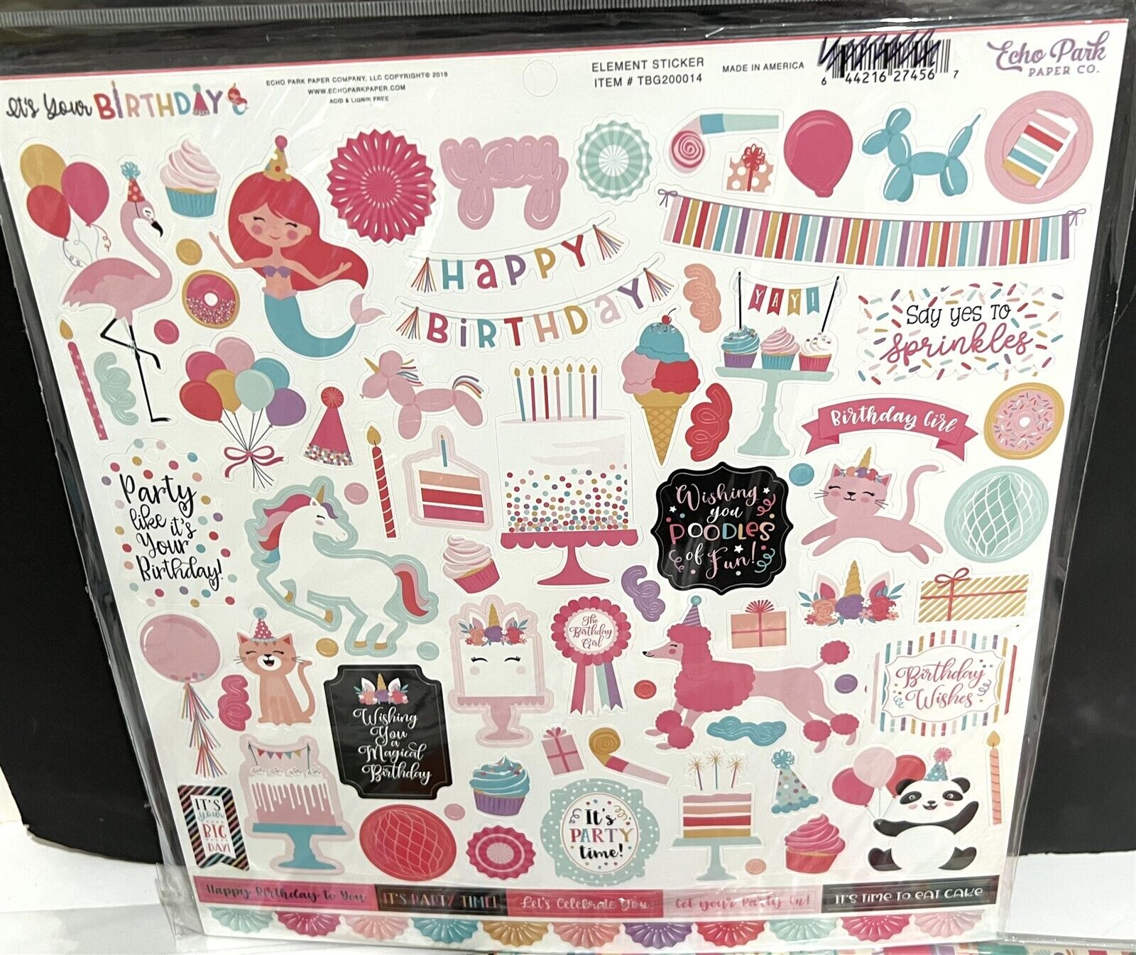 Echo Park BIRTHDAYS Princess Mermaids Boy Girl Party Scrapbook 12x12 Kits Lot