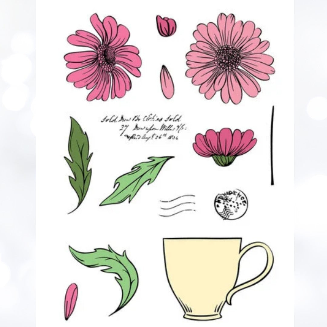 LDRS Designs FRESH CUT TULIPS & DAISIES Flowers Daisy Rubber Stamps Dies
