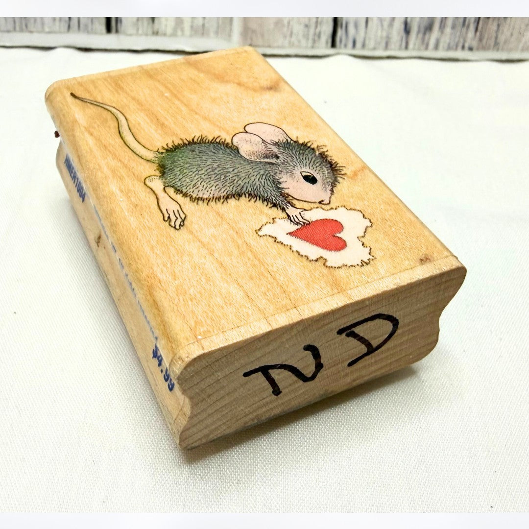 House Mouse VALENTINES DAY Love Candy Hearts Chocolate Rubber Stamps Lot