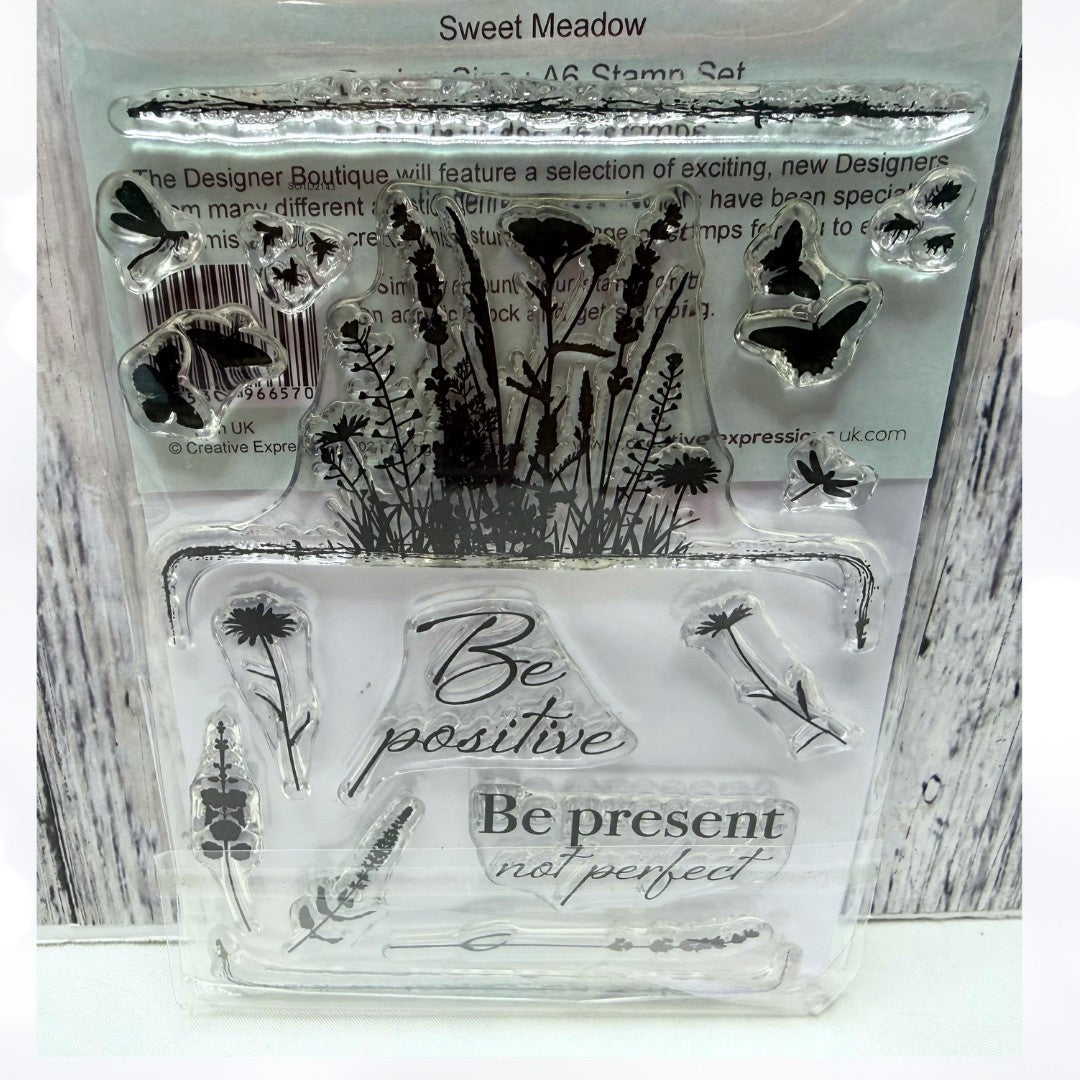 Creative Expressions SWEET MEADOW Wildflowers Flowers Rubber Stamps