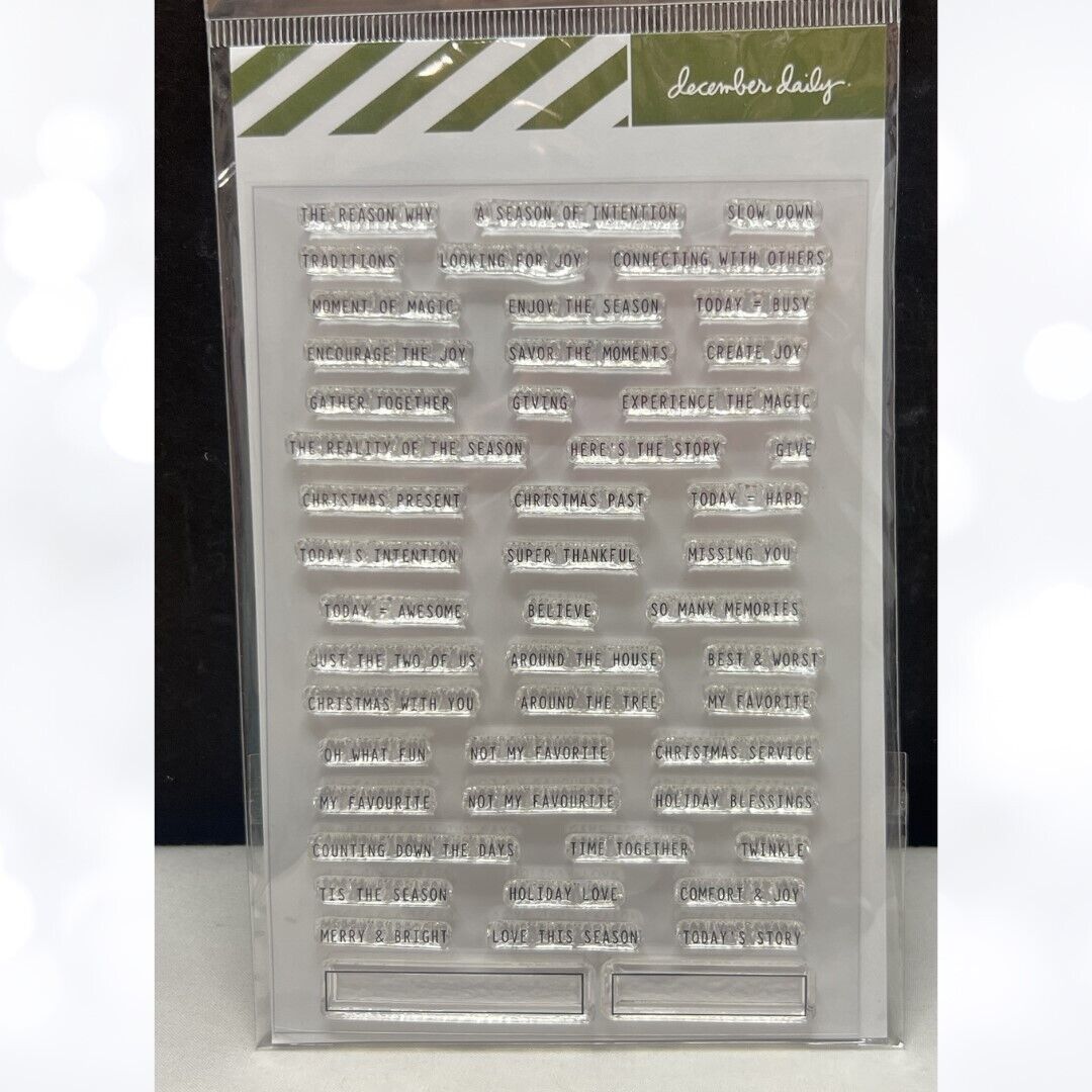 December Daily CHRISTMAS LABELS Planner Journal 2018 Rubber Stamps