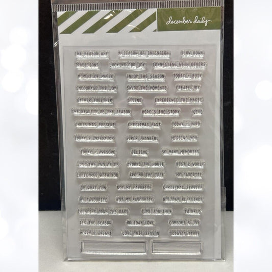 December Daily CHRISTMAS LABELS Planner Journal 2018 Rubber Stamps