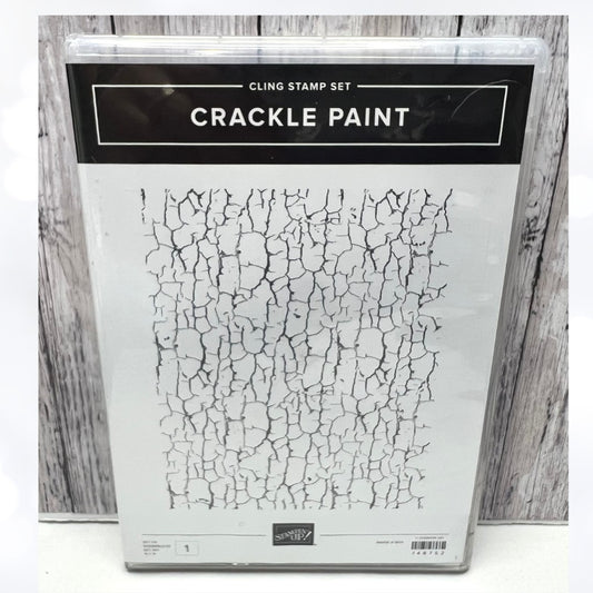 Stampin Up CRACKLE PAINT Background Rubber Stamp