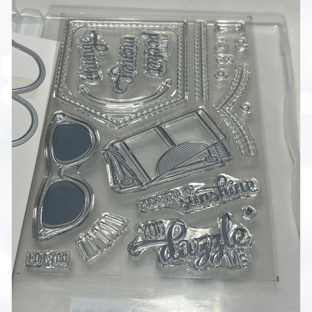 Stampin Up POCKETFUL OF SUNSHINE Pocket Summer Rubber Stamps Dies
