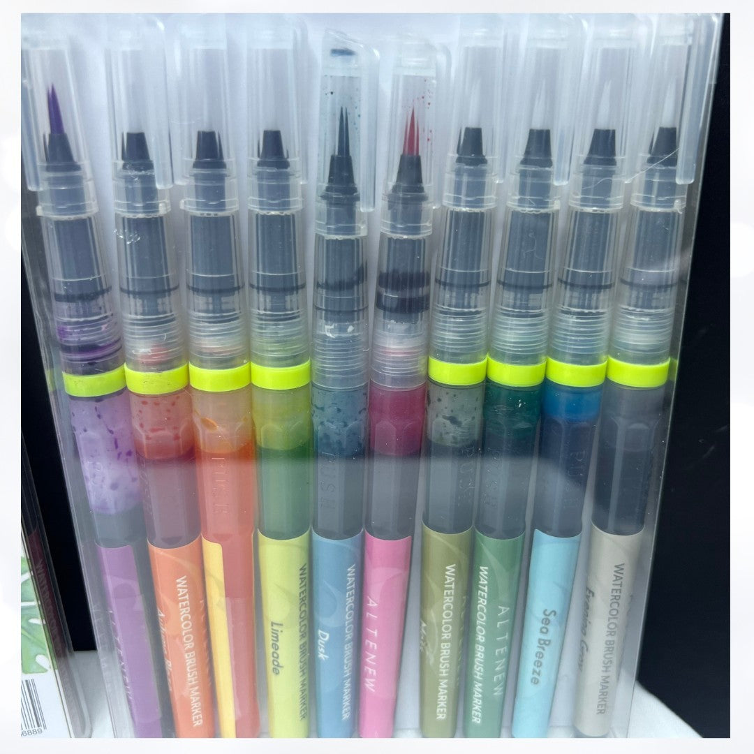 Altenew WATERCOLOR BRUSH MARKERS Pens Spring Garden Tropical Lot