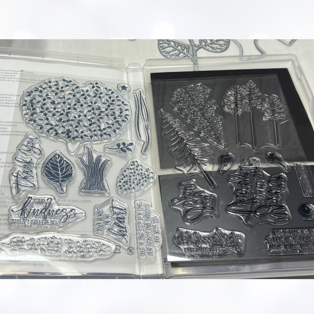Stampin Up THOUGHTFUL BRANCHES Beautiful Rubber Stamps Dies