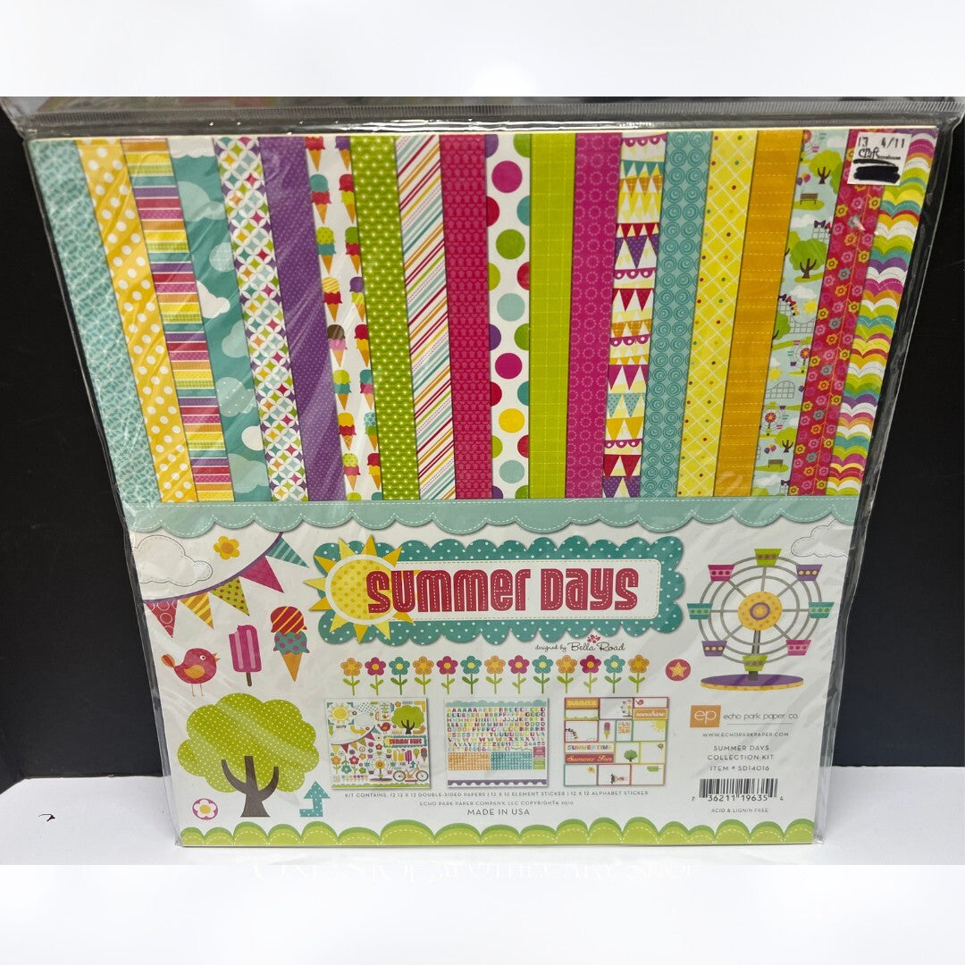 Echo Park Carta Bella SUMMER 4th of July America Scrapbook Kits Paper 12x12 Lot