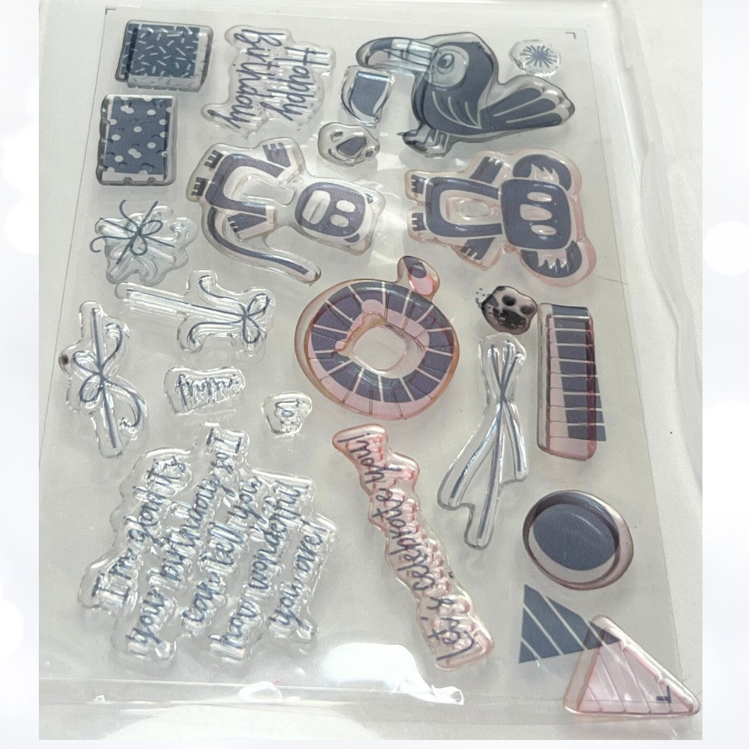 Stampin Up BONANZA BUDDIES Zoo Animals Rubber Stamps Dies