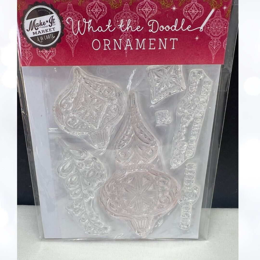 Papertrey Ink ORNAMENT What The Doodlle Christmas Rubber Stamps Dies