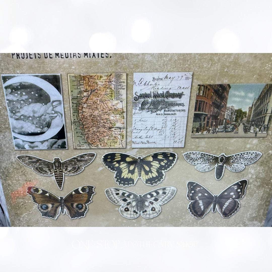 Tim Holtz Ideaology TRANSPARENT THINGS Rub Ons Speciment Embellishments Lot