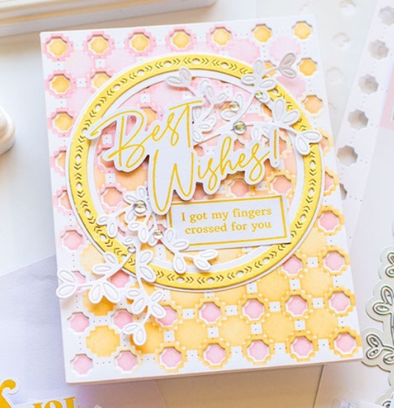 PInkfresh Studio MODERN MOSAIC Background Stencils & Cover Plate Die