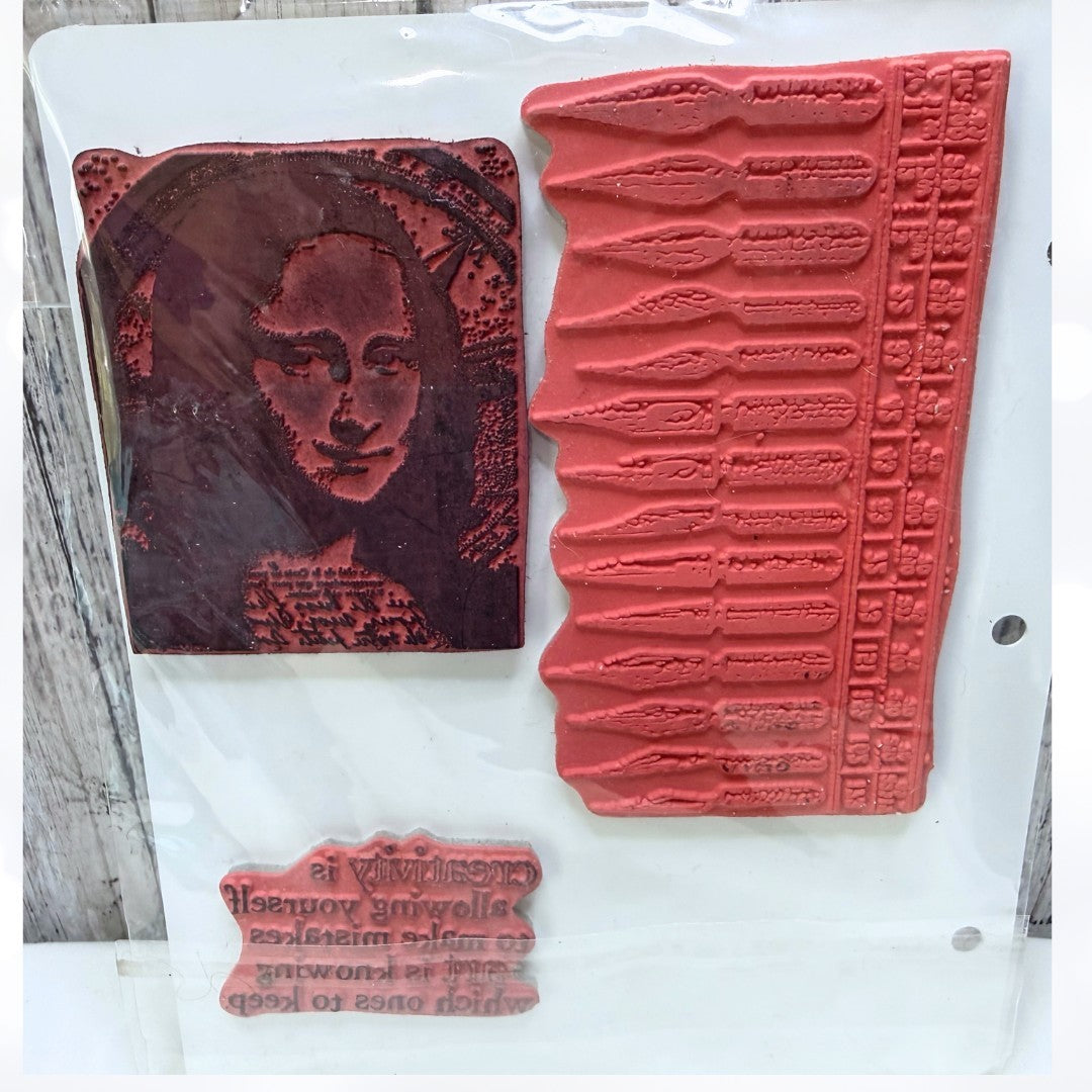 Tim Holtz MONA'S SKETCHBOOK Creativity Mixed Media CMS010 Rubber Stamps