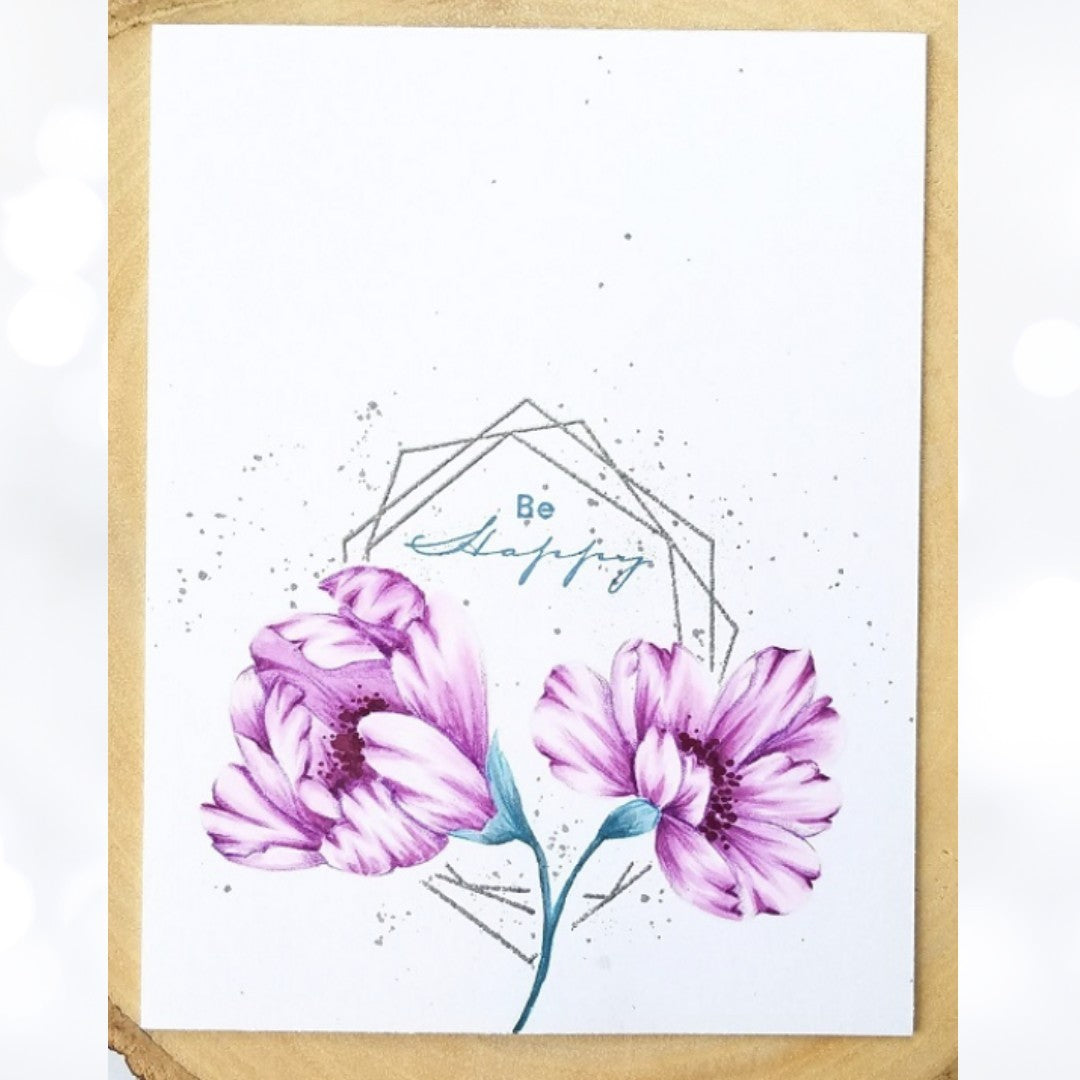 Altenew CRYSTAL FRAMES Sentiments 6x8 Rubber Stamps Dies