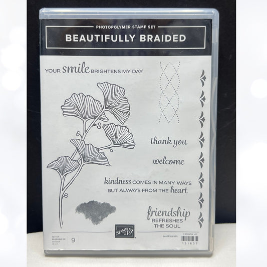 Stampin Up BEAUTIFULLY BRAIDED Rubber Stamps