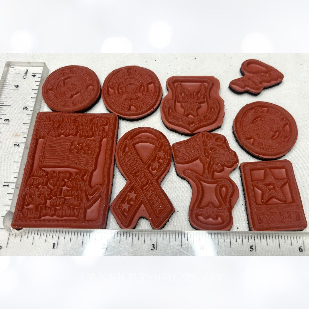 Unity Stamps UNITY IN AMERICA Military 4th of July Rubber Stamps