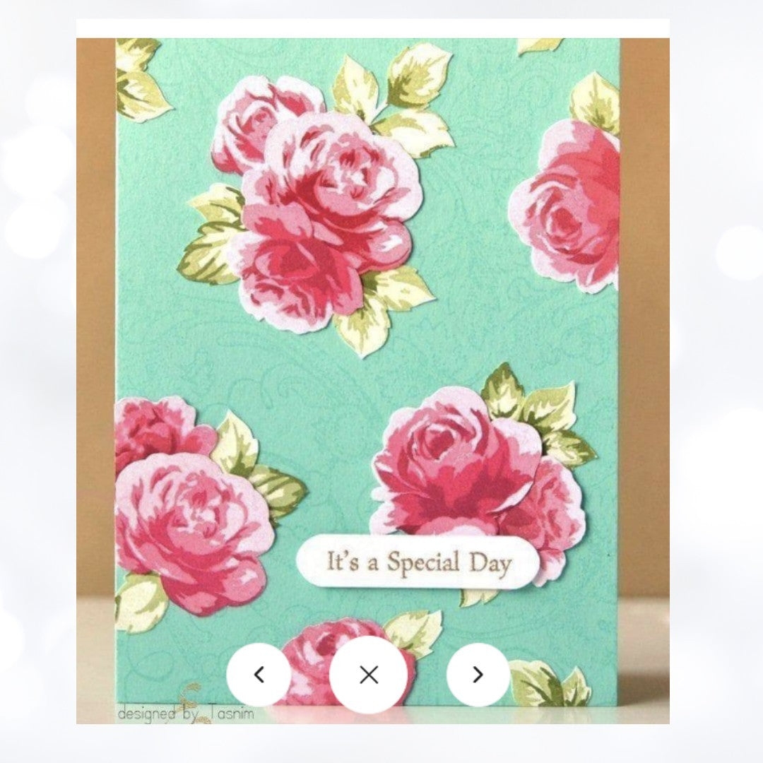 Altenew VINTAGE ROSES Rose Flowers Floral 6x8 Rubber Stamps Dies