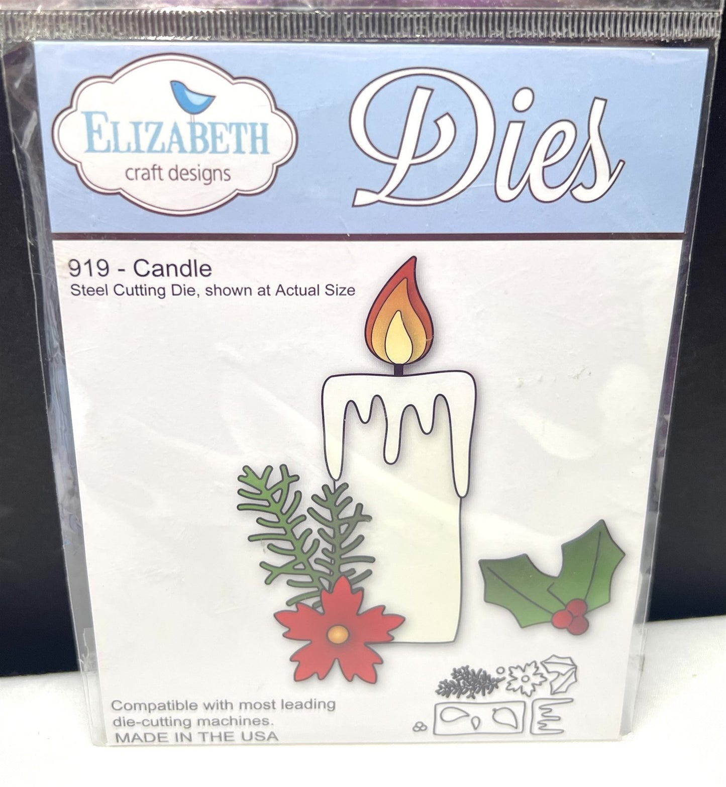 Elizabeth Craft Designs CANDLE Christmas Dies